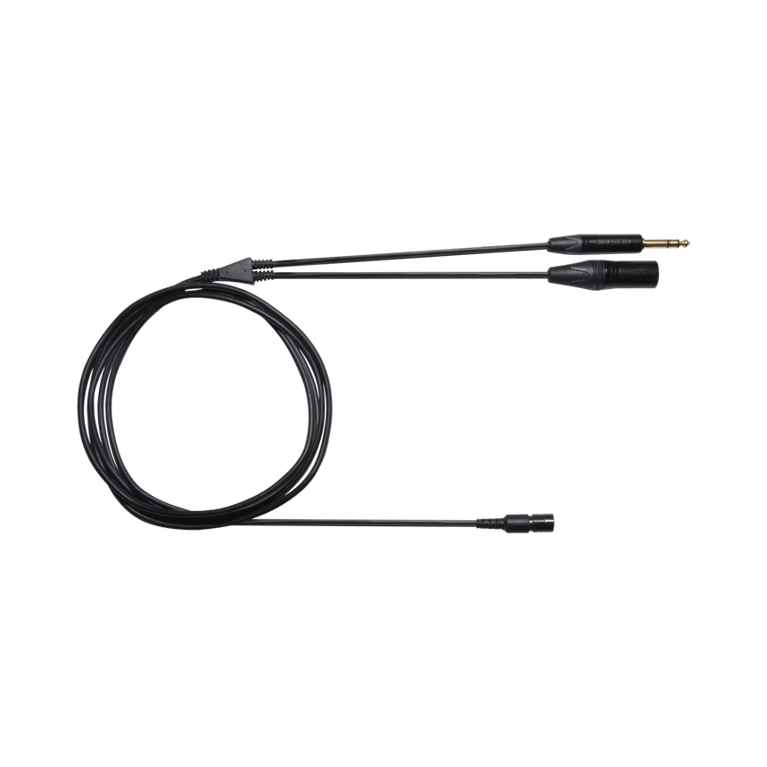Shure 3-Pin XLR Male and 1/4" TRS Male to BCASCA Cable for BRH50M, BRH440M & BRH441M Broadcast Headsets (7.5') — Being Shipped