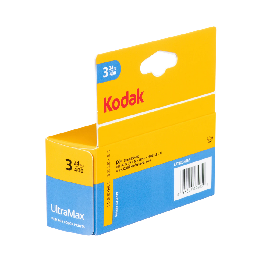 Kodak GC/UltraMax 400 Color Negative Film (35mm Roll Film, 24 Exposures, 3-Pack) — Being Shipped
