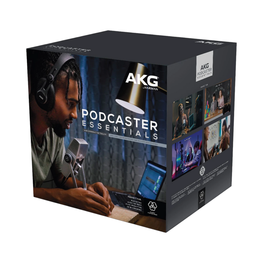 AKG Podcaster Essentials Lyra USB Microphone and AKG K371 Headphones — Being Shipped