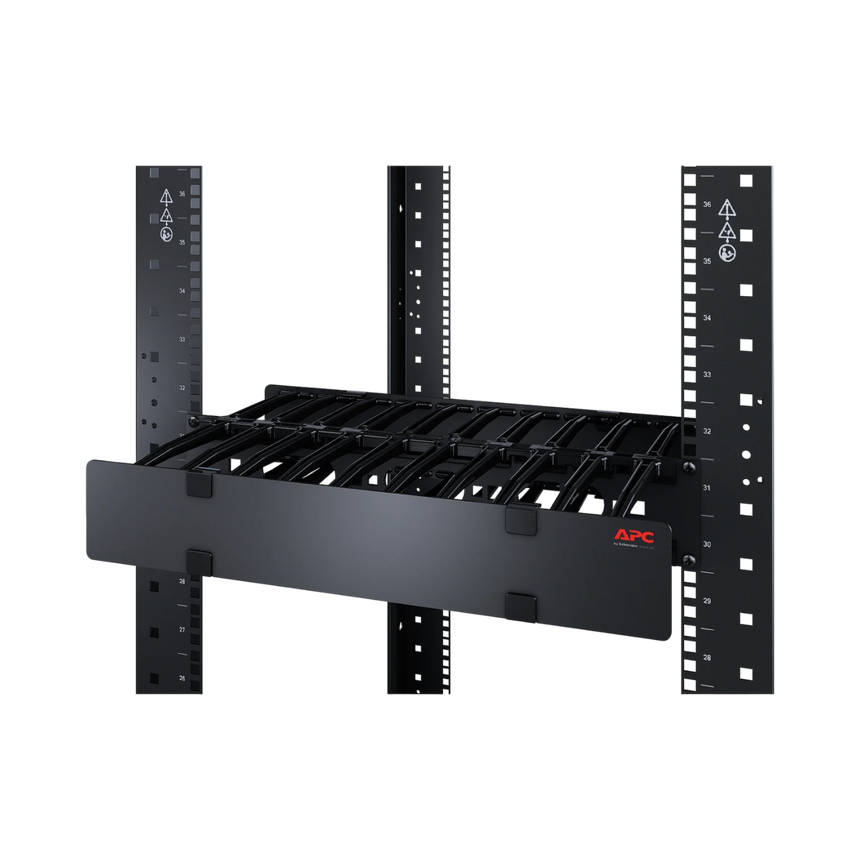 APC NetShelter Cable Management, Horizontal Cable Manager, 3U, Single Side with Cover, 482.6 x 133.35 x 165.1 mm — Being Shipped