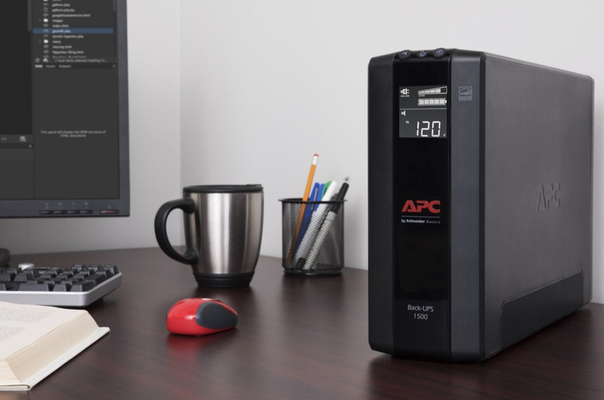 APC Back-UPS Pro, 1500VA, Tower, 120V, 10 NEMA 5-15R outlets, AVR, LCD — Being Shipped