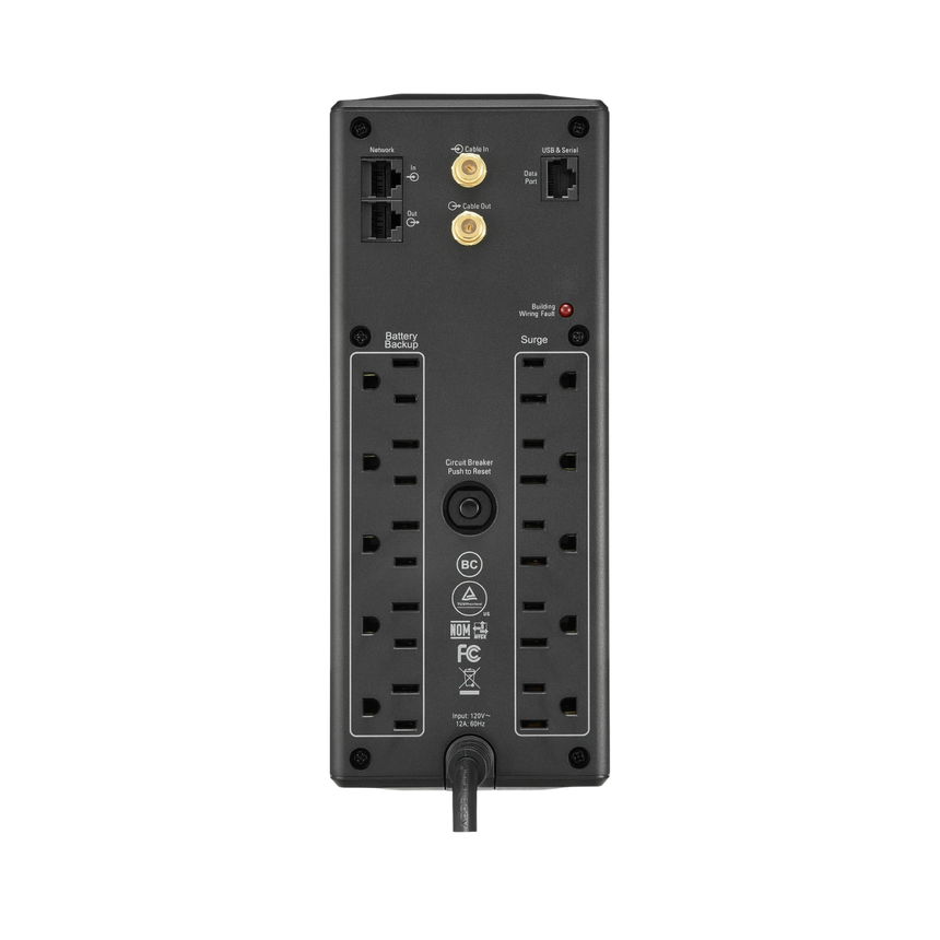 APC Back-UPS Pro, 1500VA, Tower, 120V, 10 NEMA 5-15R outlets, AVR, LCD — Being Shipped