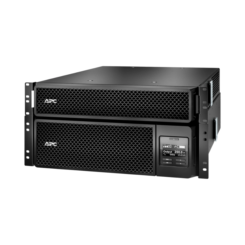 APC Smart-UPS On-Line, 5kVA, Rackmount 5U, 208V, 12 5-20R+2 L6-20R+2 L6-30R NEMA, Network Card+SmartSlot, W/ rail kit, W/ transformer 208V to 120V — Being Shipped