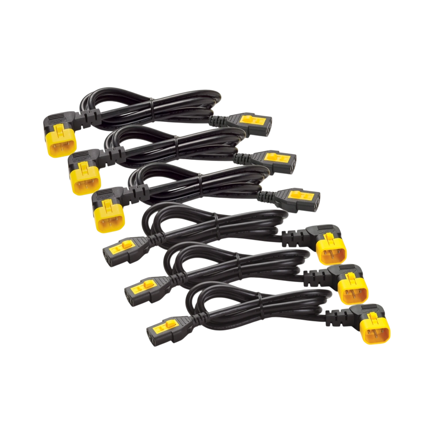 APC Power Cord Kit (6 ea), Locking, C13 to C14 (90 Degree), 1.2m, North America — Being Shipped