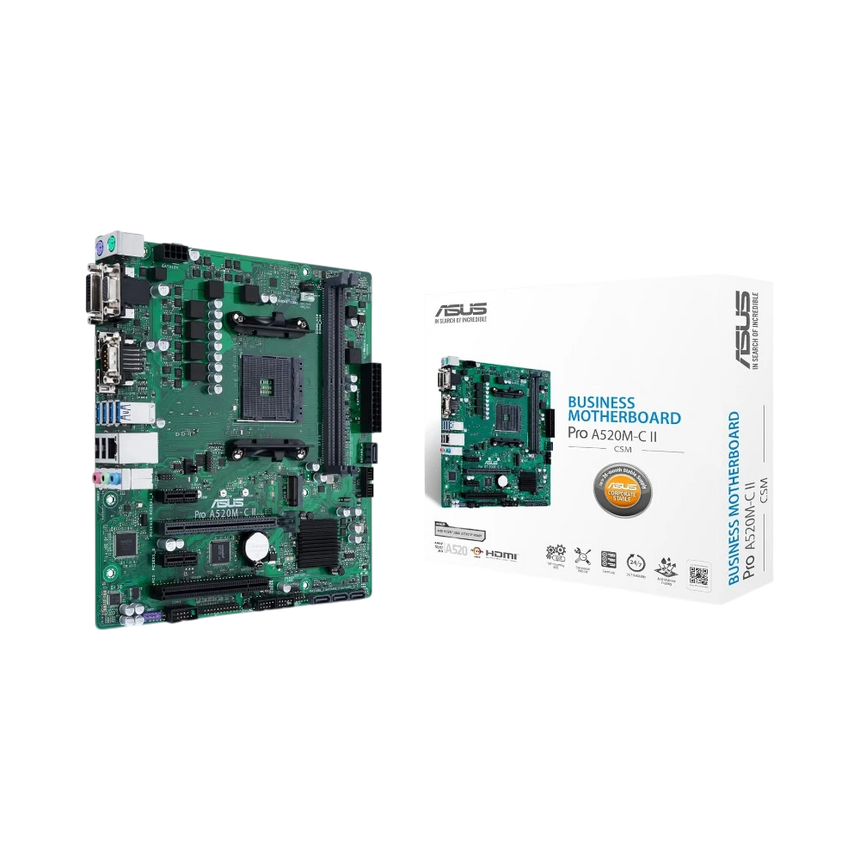ASUS Pro A520M-C II/CSM Micro-ATX AM4 Motherboard — Being Shipped