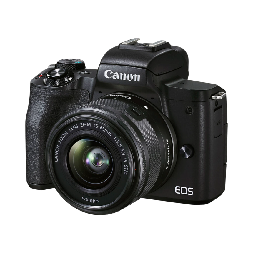 Canon EOS M50 Mark II Mirrorless Camera with 15-45mm Lens (Black) — Being Shipped