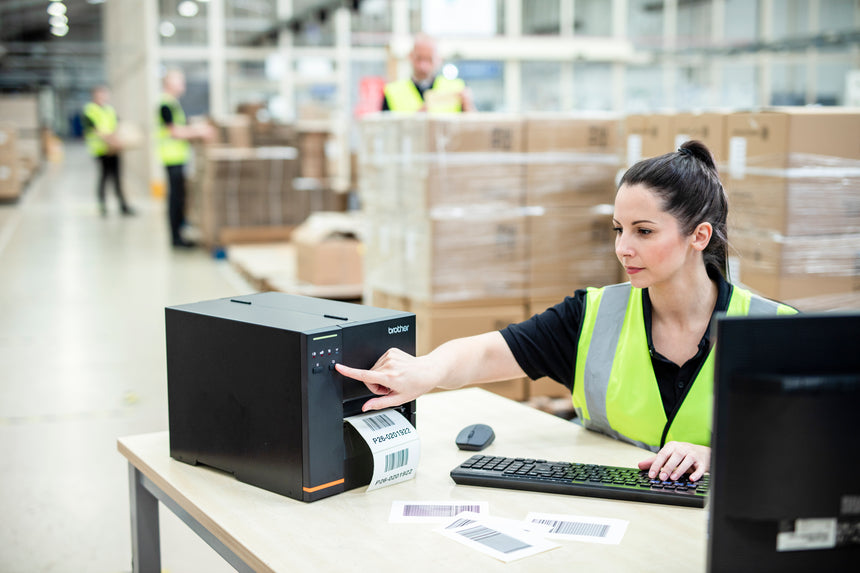 Brother High-Resolution Barcode Label Printer with 2-Key Control — Being Shipped
