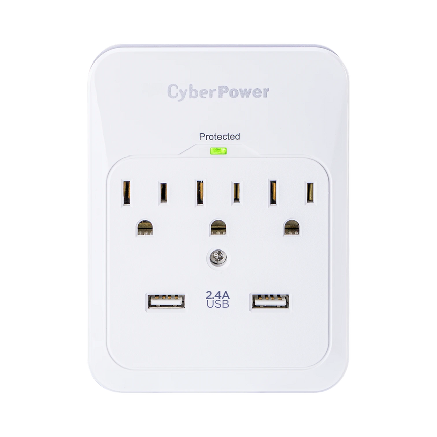 CyberPower Pro 3-Outlet/Dual USB Surge Protector — Being Shipped