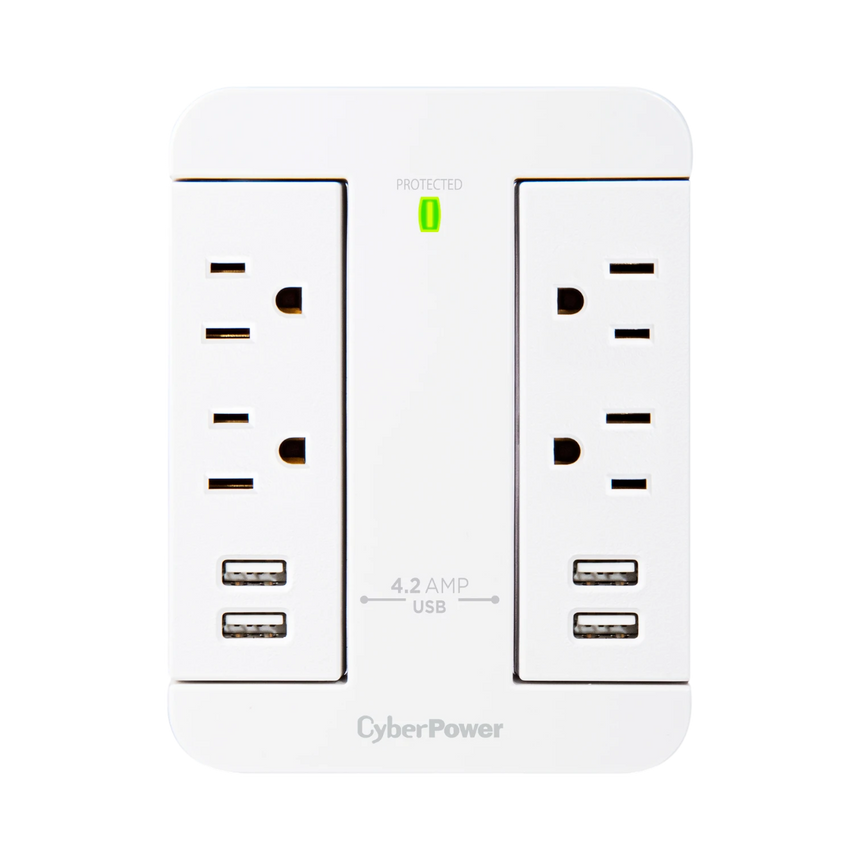 CyberPower P4WSU 4-Outlet Home Office Surge Protector with USB (125V) — Being Shipped