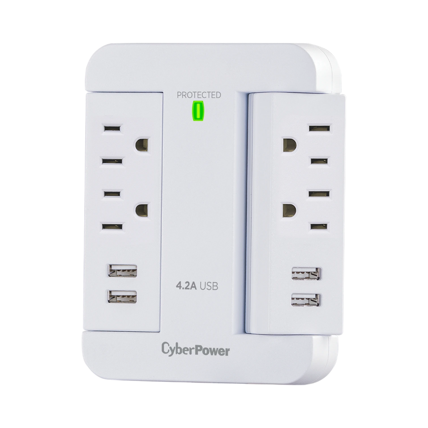 CyberPower P4WSU 4-Outlet Home Office Surge Protector with USB (125V) — Being Shipped
