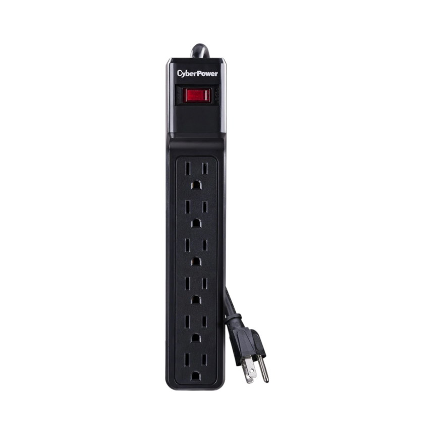CyberPower CSB606 6-Outlet Essential Series Surge Protector (Black) — Being Shipped