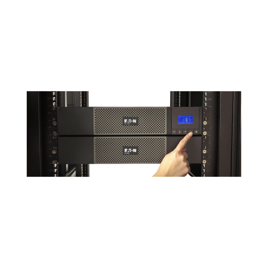 Eaton 5PX UPS, L5-30P Input, Outputs: (6) 5-20R; (1) L5-30R, 120V, 2U, 3000 VA, 2700 W, True Sine Wave, Network Card Optional — Being Shipped