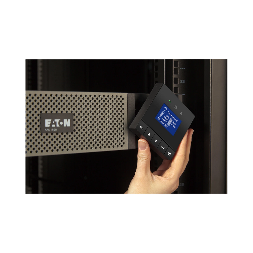 Eaton 5PX UPS, L5-30P Input, Outputs: (6) 5-20R; (1) L5-30R, 120V, 2U, 3000 VA, 2700 W, True Sine Wave, Network Card Optional — Being Shipped