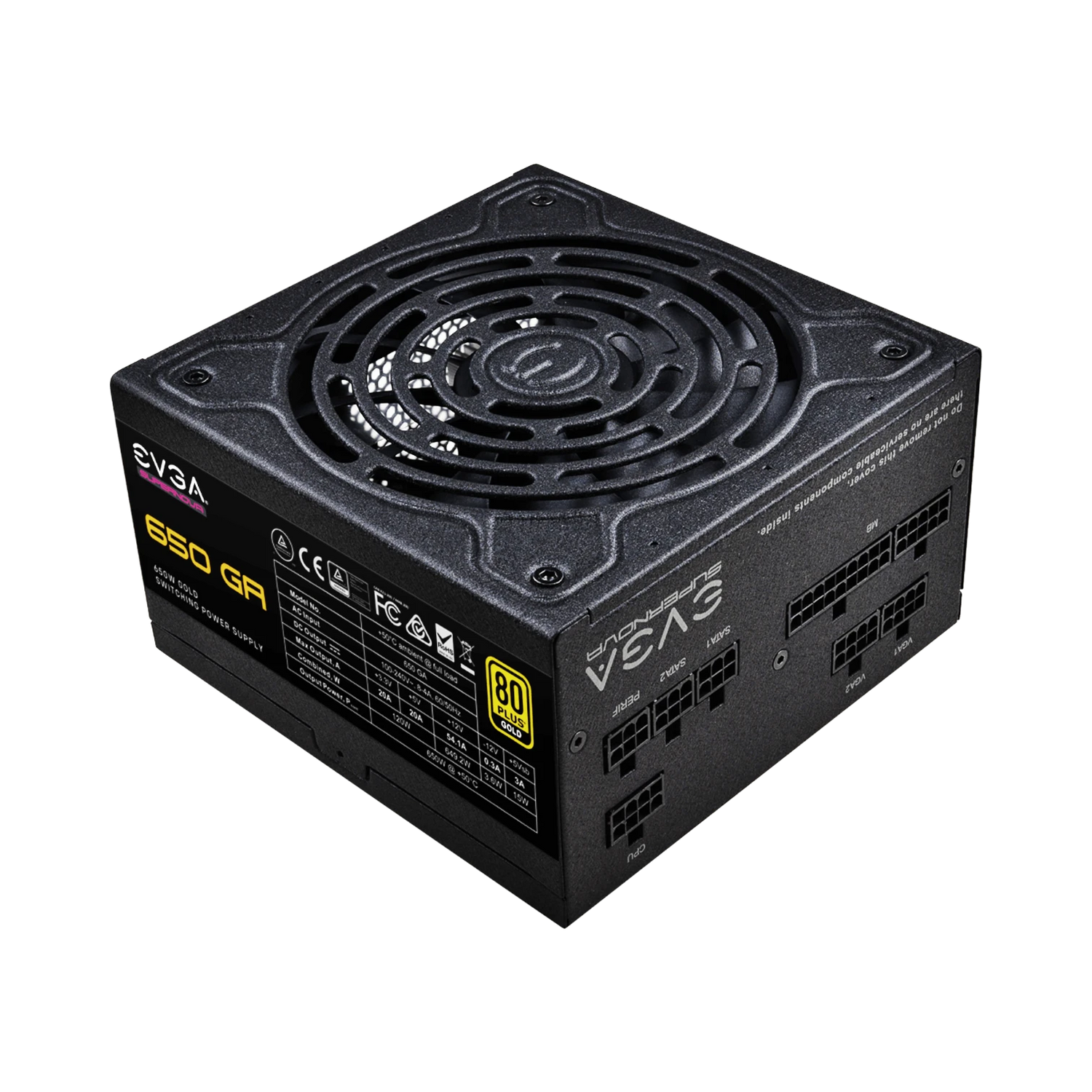 EVGA SuperNOVA 650 GA, 80 Plus Gold 650W, Fully Modular, Eco Mode, Compact 150mm Size, Power Supply — Being Shipped