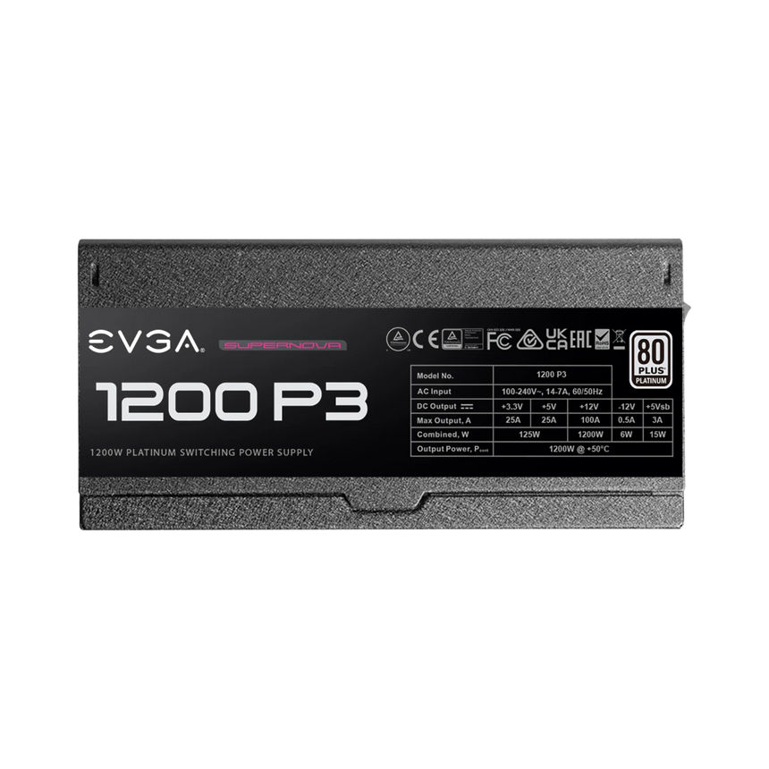 EVGA SuperNOVA 1200 P3, 80 Plus Platinum 1200W, Fully Modular, Eco Mode with FDB Fan, Power Supply — Being Shipped