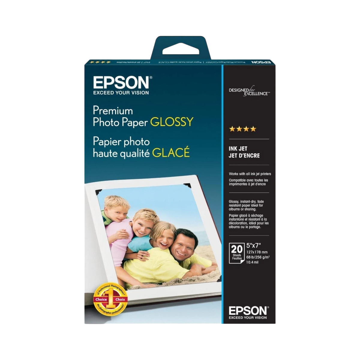 Epson Premium Photo Paper Glossy (5 x 7", 20 Sheets) at Being Shipped