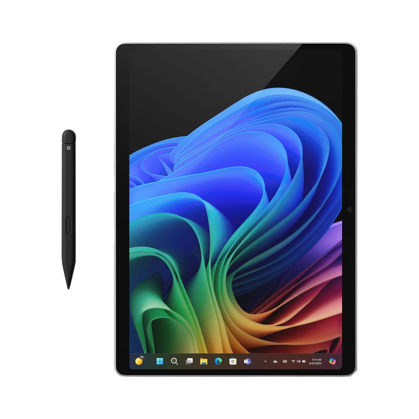 Microsoft Surface Pro Copilot+ 13" Business Laptop, Qualcomm Snapdragon X Elite, 16GB RAM, 512GB SSD (11th Edition, Platinum, Wi-Fi Only) — Being Shipped