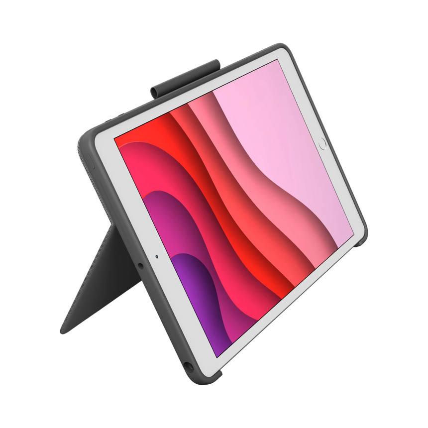 Logitech Combo Touch Backlit Keyboard Case for Apple iPad (Gen 7 to 9) (Graphite) — Being Shipped
