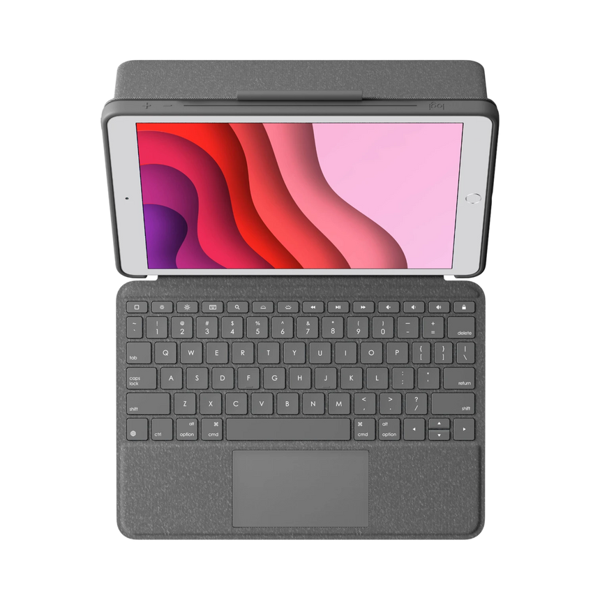 Logitech Combo Touch Backlit Keyboard Case for Apple iPad (Gen 7 to 9) (Graphite) — Being Shipped