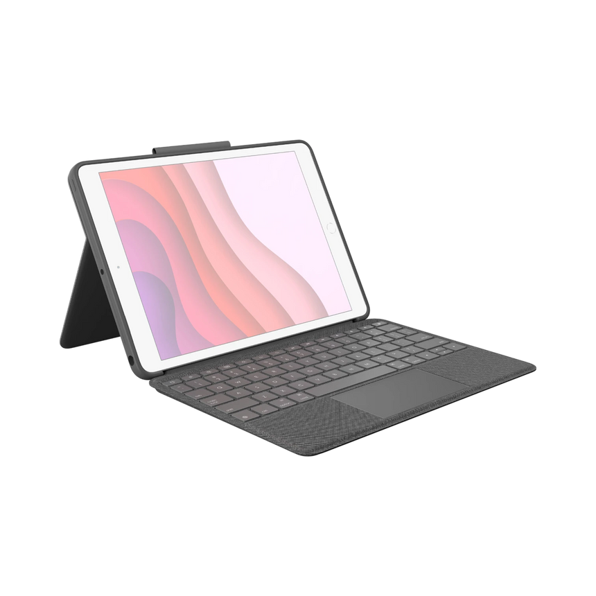 Logitech Combo Touch Backlit Keyboard Case for Apple iPad (Gen 7 to 9) (Graphite) — Being Shipped