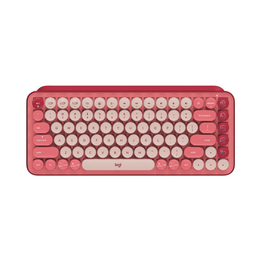 Logitech POP Keys Wireless Bluetooth Mechanical Keyboard (Heartbreaker Rose) — Being Shipped