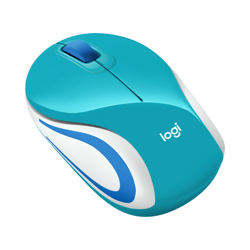 Logitech M187 Wireless Ambidextrous Optical USB Mouse (Teal) — Being Shipped