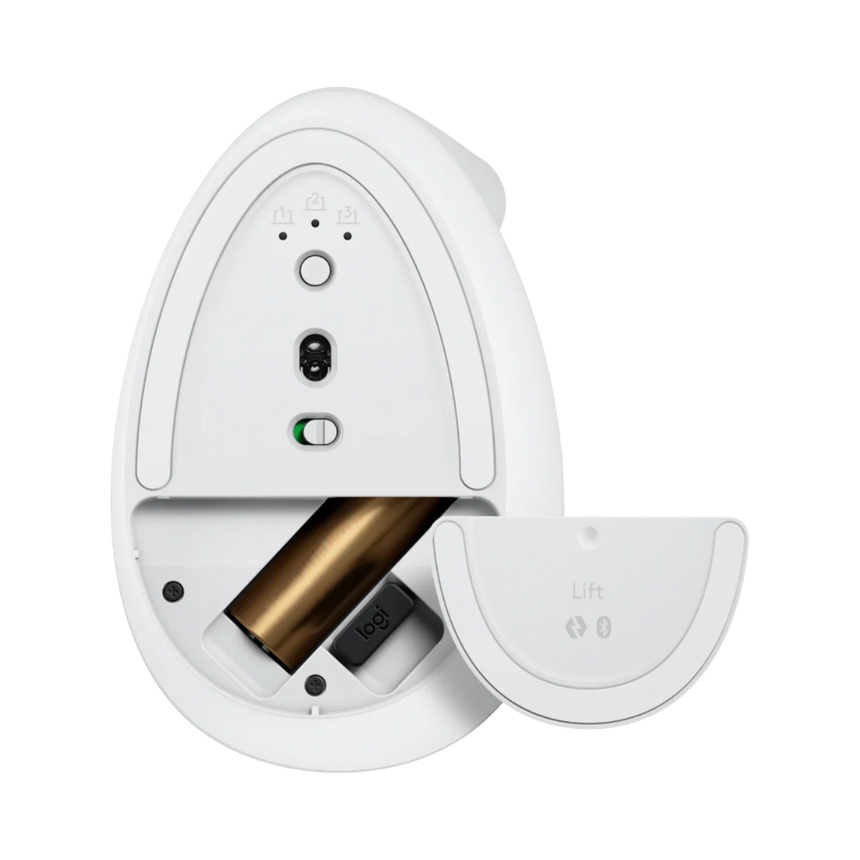 Logitech Lift Vertical Ergonomic Wireless Mouse (Off-White) — Being Shipped