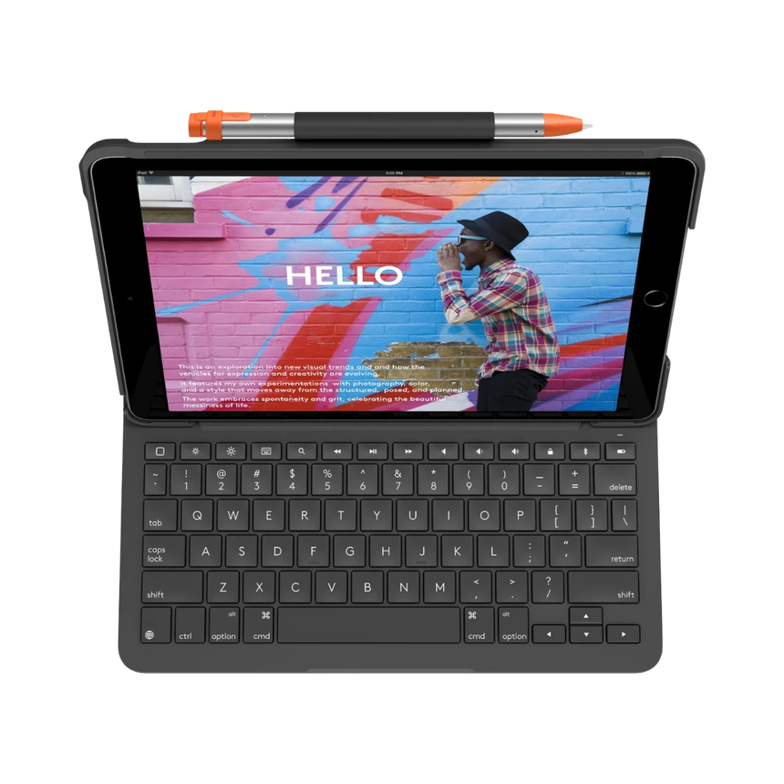 Logitech Slim Folio Plastic Keyboard Case for 10.2" iPad (Graphite) — Being Shipped