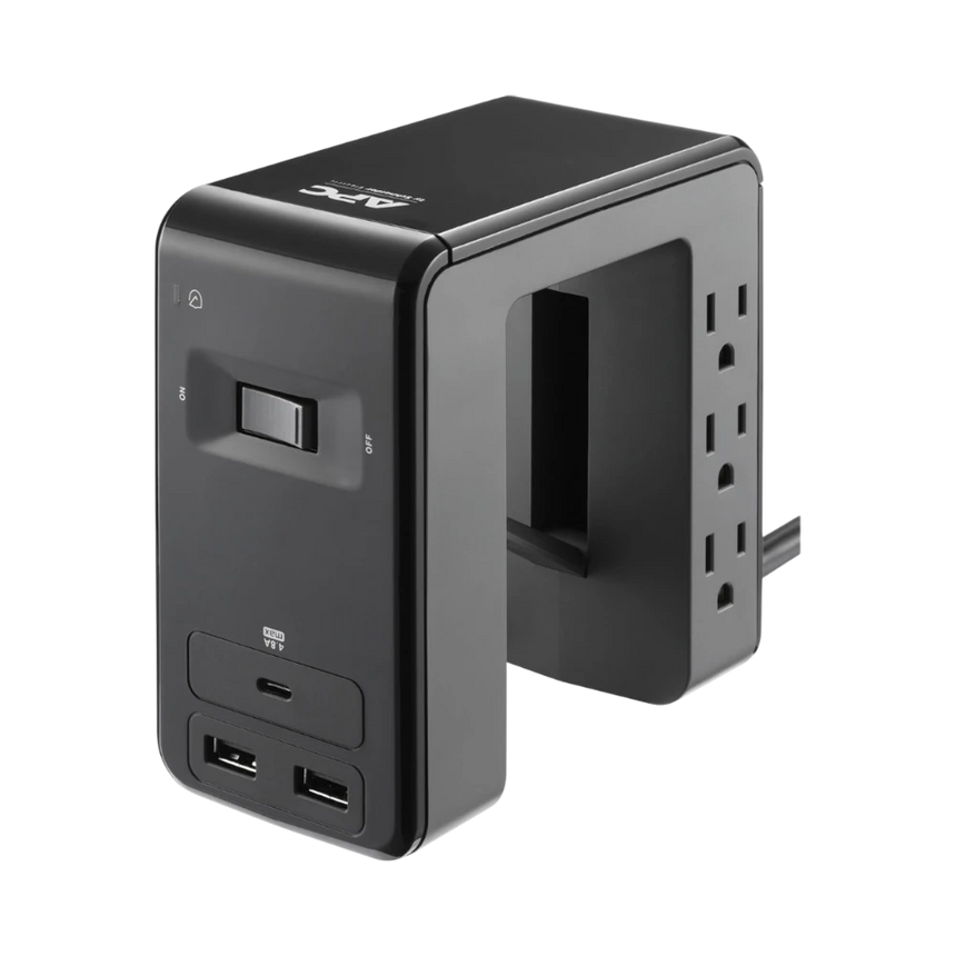 APC Essential SurgeArrest 6-Outlet Surge Protector with USB Type-A & C Ports (120V, Black) — Being Shipped