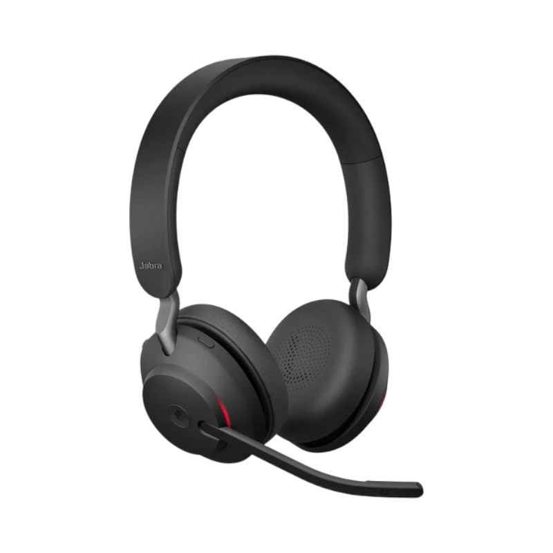 Jabra Evolve2 65 Stereo Wireless On-Ear Headset with Stand (Unified Communication, USB Type-A, Black) — Being Shipped