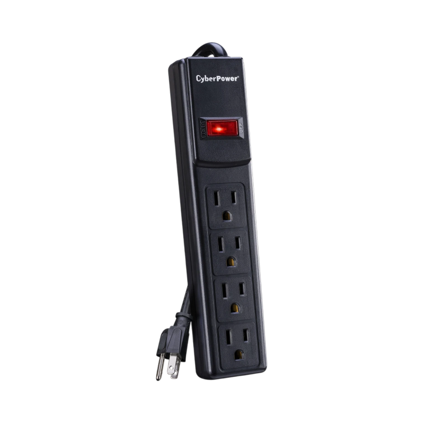 CyberPower CSB404 4-Outlet Essential Series Surge Protector (Black) — Being Shipped
