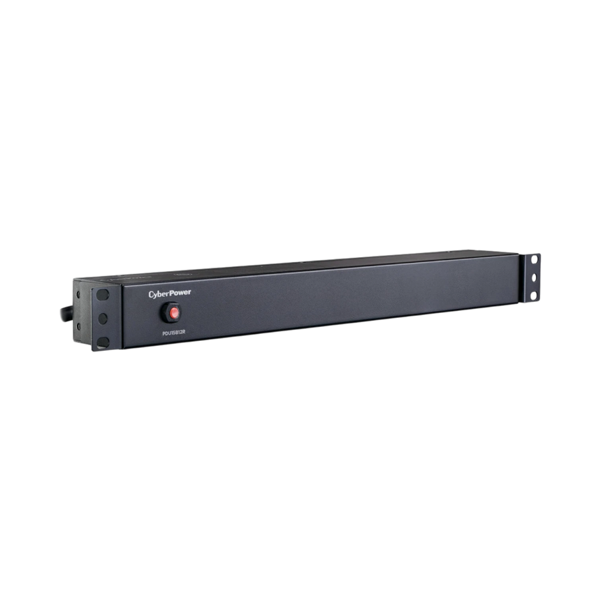 CyberPower PDU15B12R Basic PDU, 100-125V, 15A (Derated to 12A), 12 Outlets, 1U Rackmount — Being Shipped