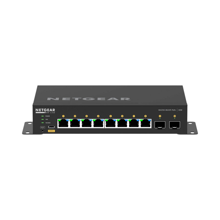 NETGEAR AV Line M4250 GSM4210PX 8-Port Gigabit PoE+ Compliant Managed AV Switch with SFP (220W) — Being Shipped