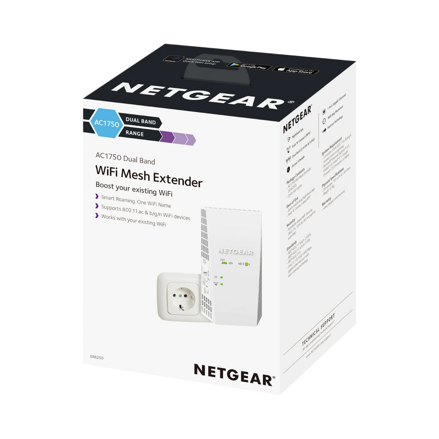 NETGEAR EX6250 AC1750 Dual-Band Wi-Fi Mesh Extender — Being Shipped