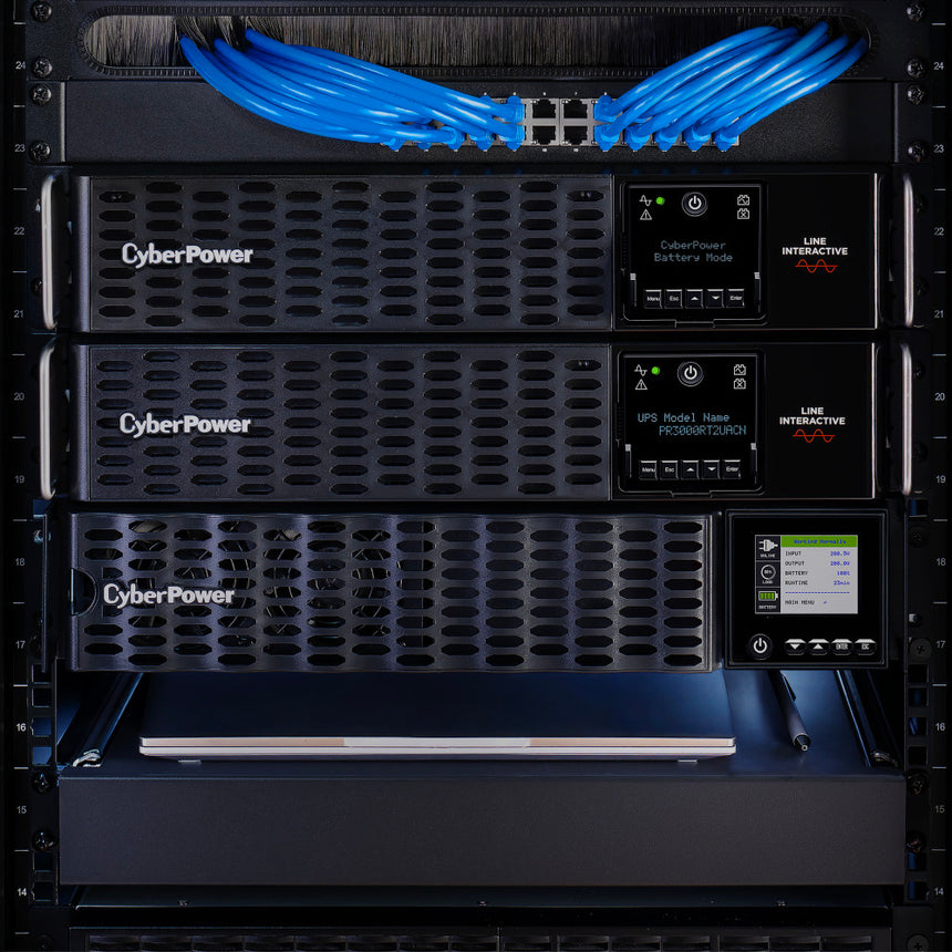 CyberPower PR3000RTXL2UACN Smart App Sinewave UPS Rack/Tower 9-Outlet UPS System — Being Shipped