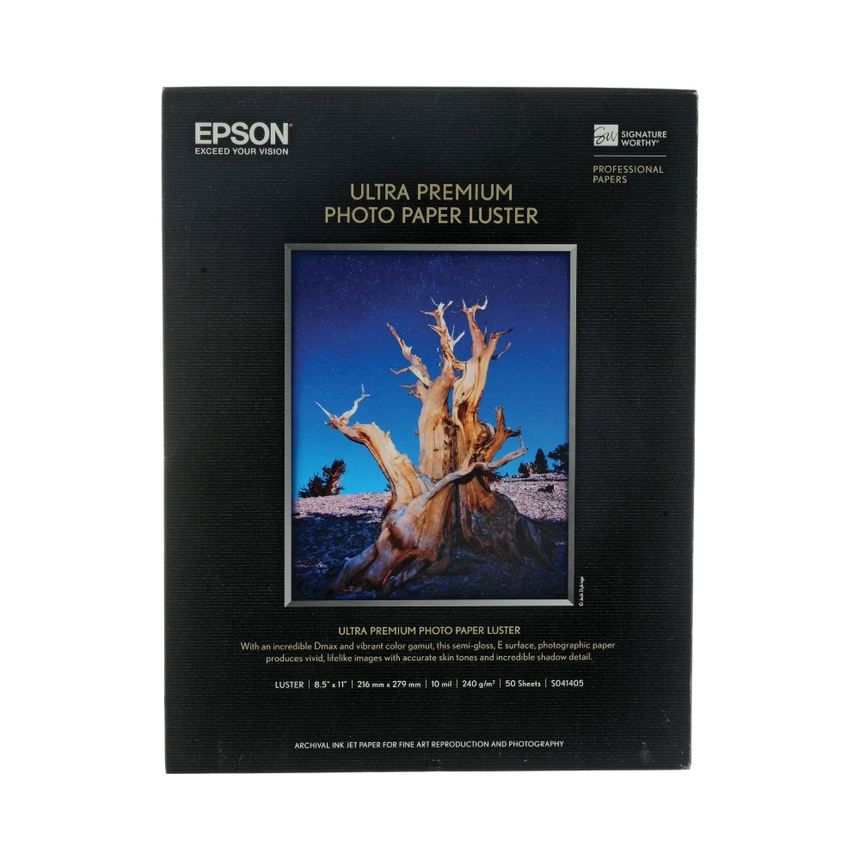 Epson Ultra Premium Luster Photo Paper (8.5 x 11", 50 Sheets) — Being Shipped