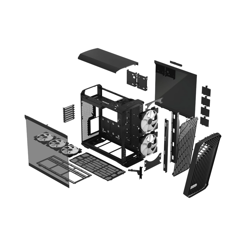 Fractal Design Torrent RGB Mid-Tower Case (Black, Light Tinted Tempered Glass) — Being Shipped