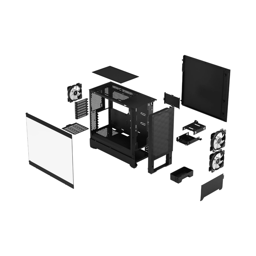 Fractal Design Pop Air RGB Mid-Tower Case (Black Tempered Glass, Clear Tint) — Being Shipped
