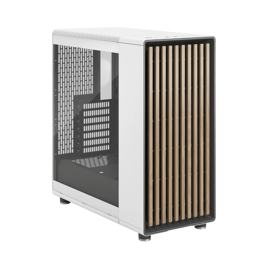 Fractal Design North Mid-Tower Case (Chalk White, Clear Glass) — Being Shipped
