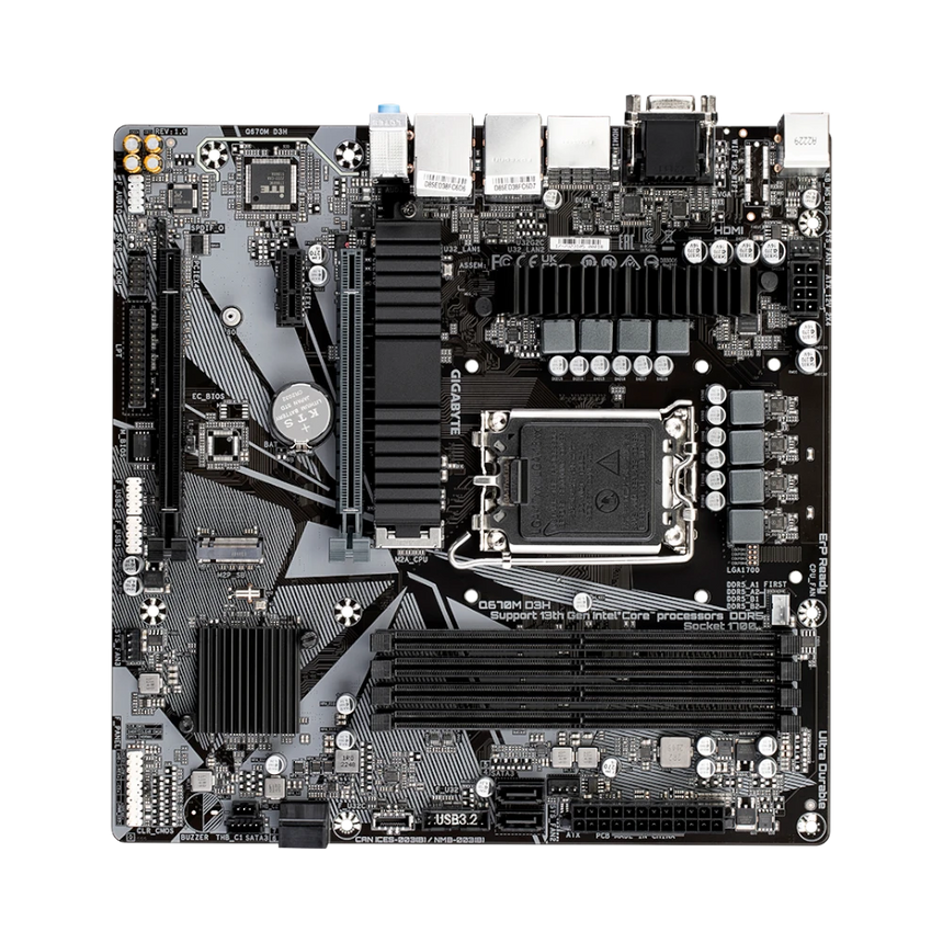 Gigabyte Q670M D3H DDR4 Q670 Chipset LGA1700 Socket Micro ATX Motherboard — Being Shipped