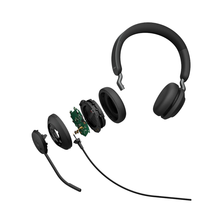 Jabra Evolve2 40 SE Mono Wired On-Ear Headset (Unified Communications, USB-A, Black) — Being Shipped