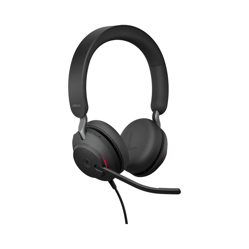 Jabra Evolve2 40 Stereo Wired On-Ear Headset (Unified Communication, USB Type-C, Black) — Being Shipped