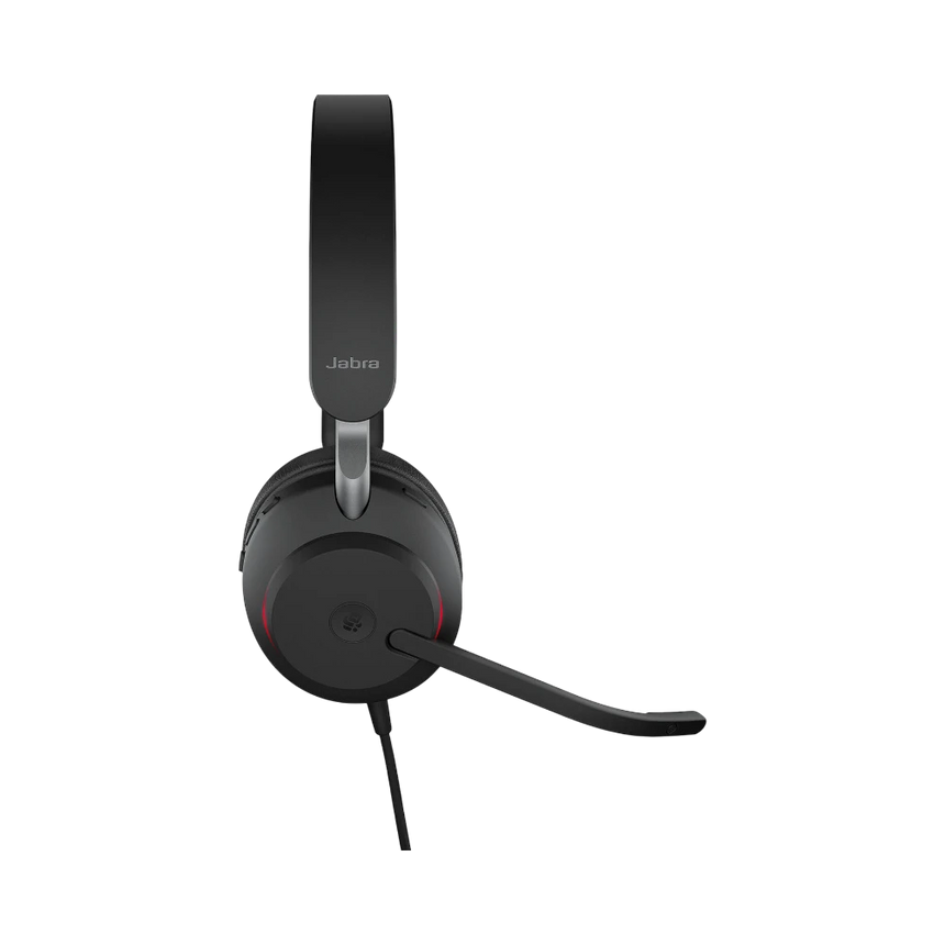 Jabra Evolve2 40 Stereo Wired On-Ear Headset (Unified Communication, USB Type-C, Black) — Being Shipped