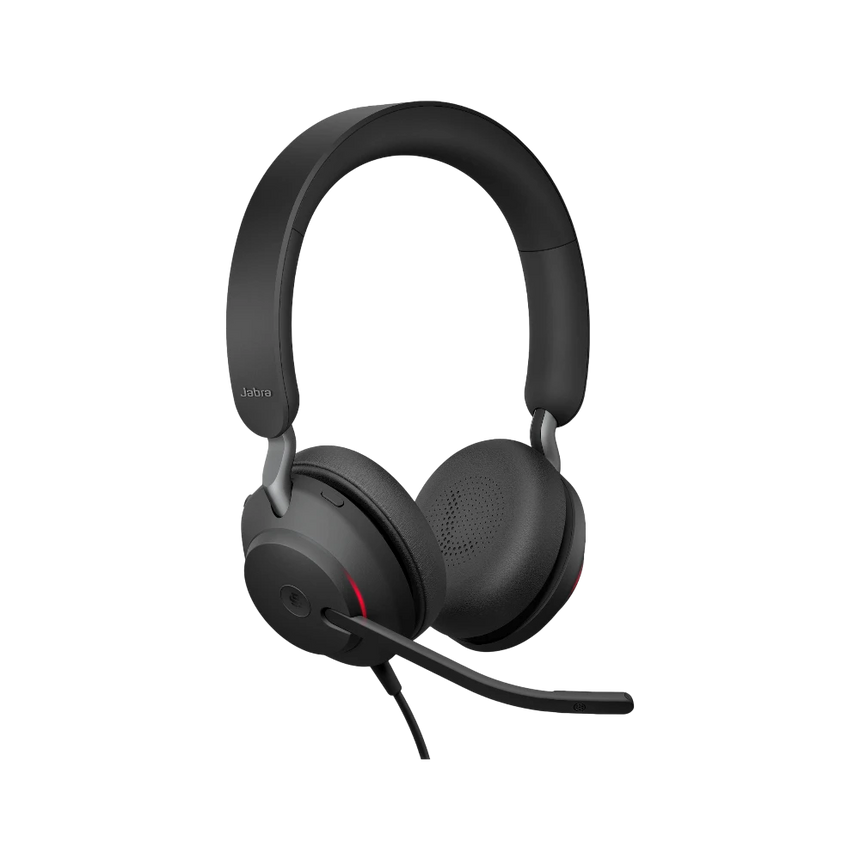 Jabra Evolve2 40 SE Stereo Wired On-Ear Headset (Unified Communications, USB-A, Black) — Being Shipped