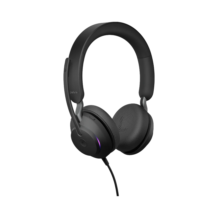 Jabra Evolve2 40 SE Stereo Wired On-Ear Headset (Unified Communications, USB-A, Black) — Being Shipped