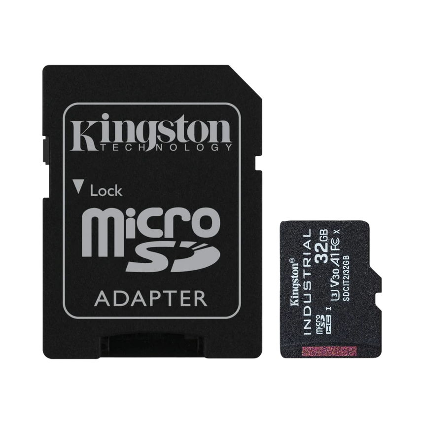 Kingston Industrial microSDHC 32GB C10 A1 pSLC Card with SD Adapter — Being Shipped