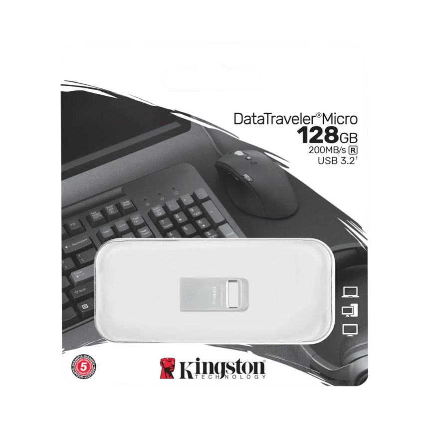 Kingston DataTraveler 128GB 200MB/s Micro USB Flash Drive (Silver) — Being Shipped