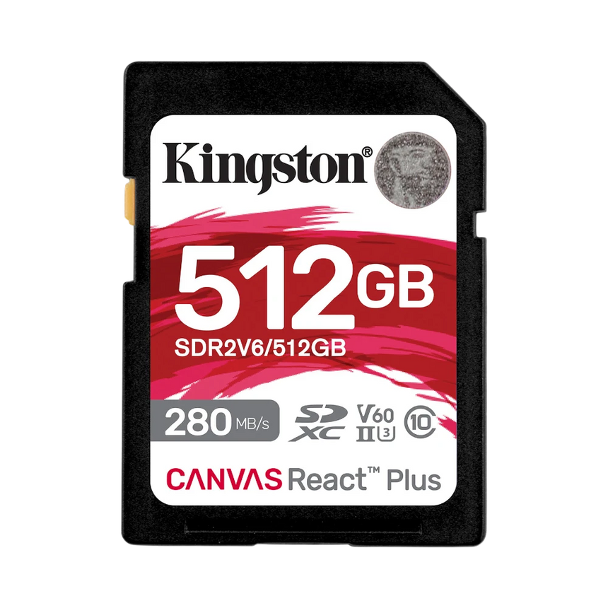 Kingston Canvas React Plus 512GB 280MB/s UHS-II SDXC Memory Card — Being Shipped
