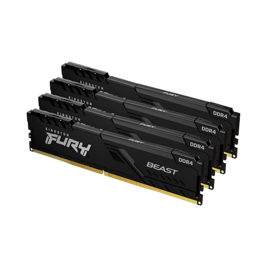 Kingston FURY Beast Black XMP 64GB DDR4 3600MHz CL18 Desktop Memory Kit (4 x 16GB) — Being Shipped
