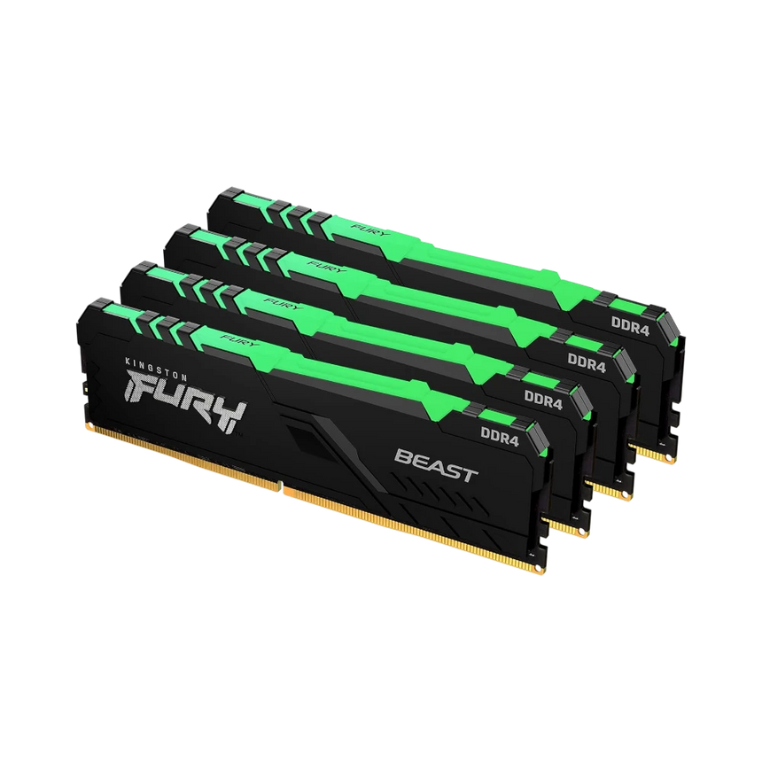 Kingston FURY Beast Black RGB XMP 64GB DDR4 3200MT/s CL16 (4 x 16GB) — Being Shipped